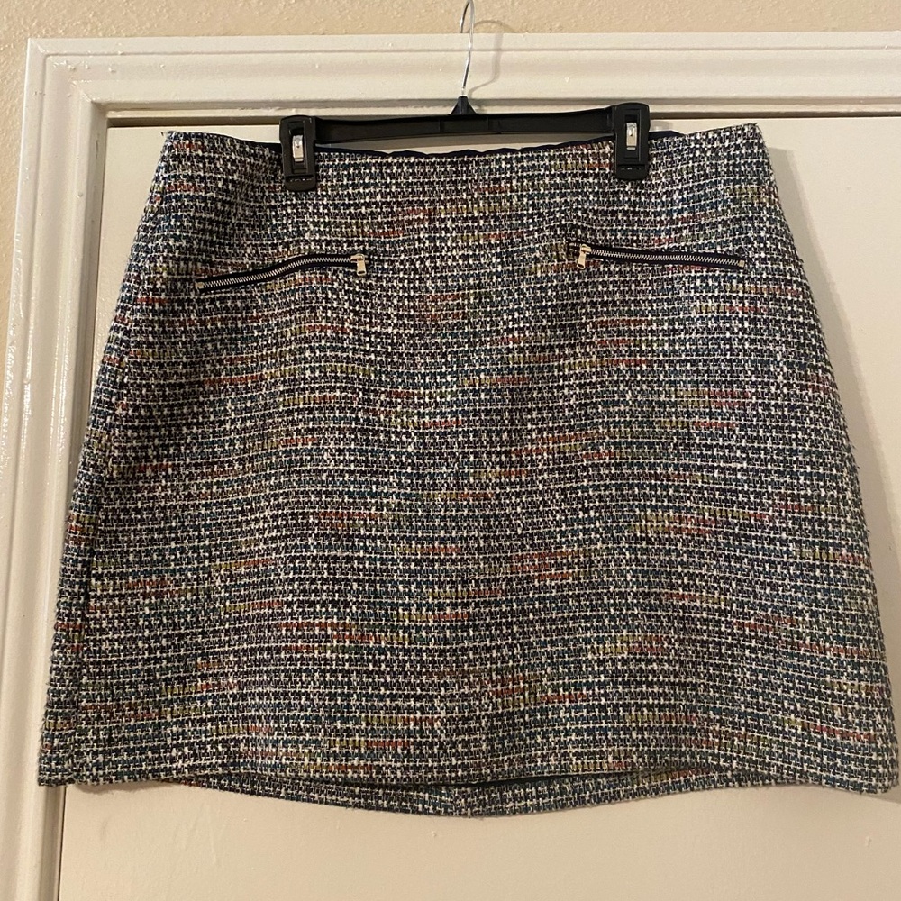 Loft Plus Lined Tweed Zip Pocket Skirt size 16 - Picture 2 of 4